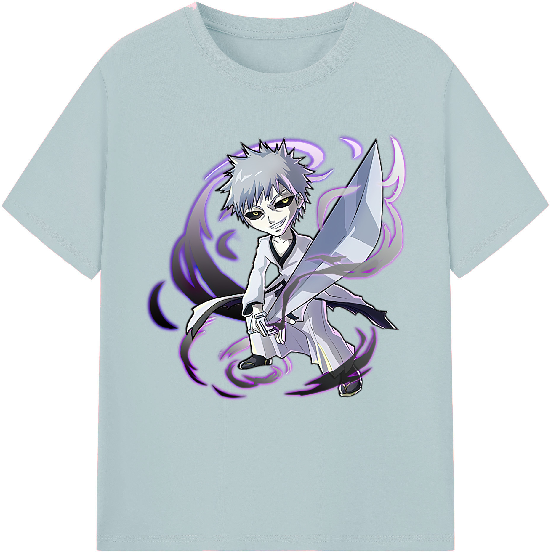 （画像用） ブリーチ 黒崎一護（くろさき いちご）BLEACH Kurosaki Ichigo 綿100％半袖Tシャツ（フロントプリント）